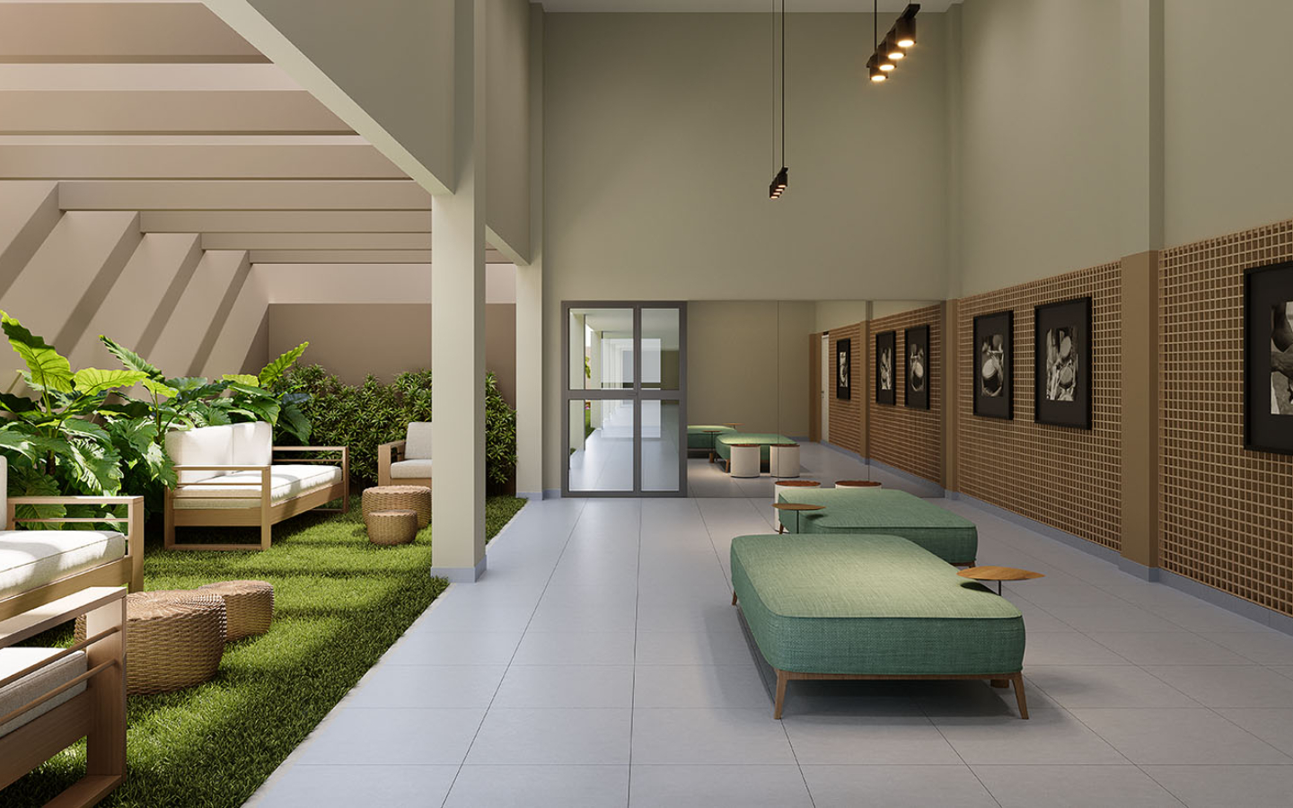 Lounge de convivência - Residencial Pixinguinha
